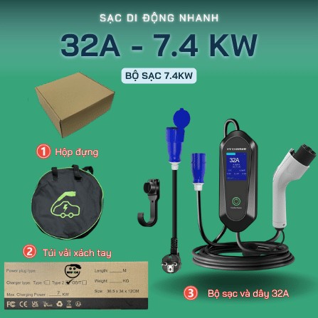 Bộ sạc xe điện phù hợp cho VF7